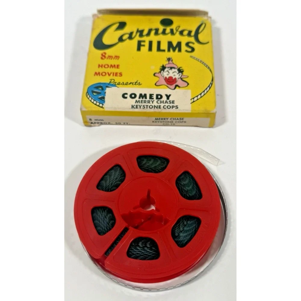 Carnival Films 8mm Home Movie Keystone Cops Merry Chase CO-10 Vintage Comedy